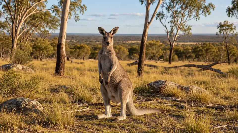 AI-generated illustration of Eastern grey kangaroo