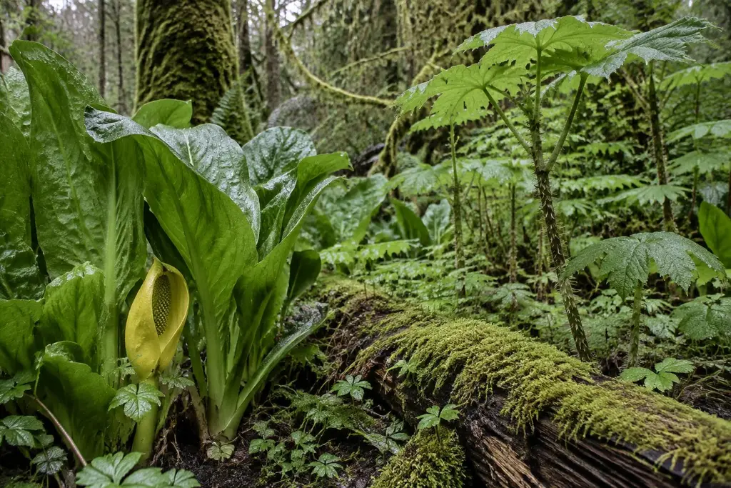 AI-generated illustration of Temperate rainforest