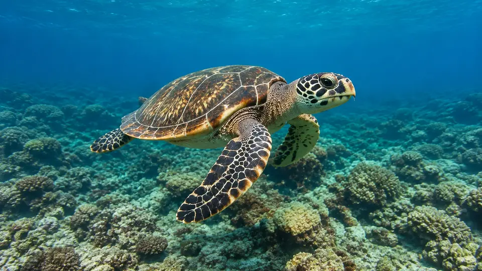 AI-generated illustration of Hawksbill sea turtle