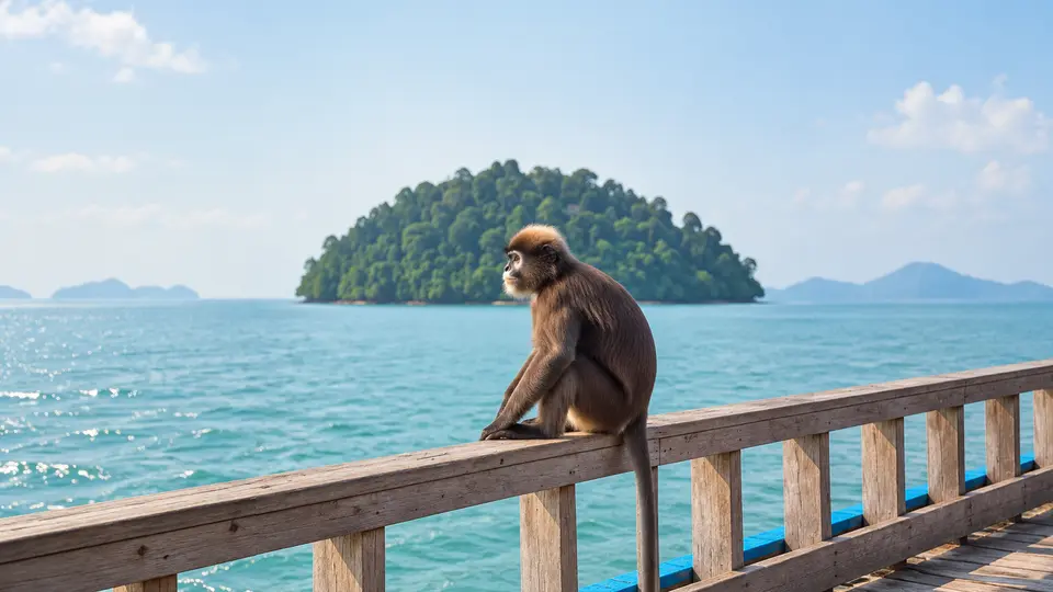 AI-generated illustration of Dusky langur