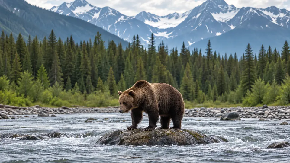 AI-generated illustration of Grizzly Bear