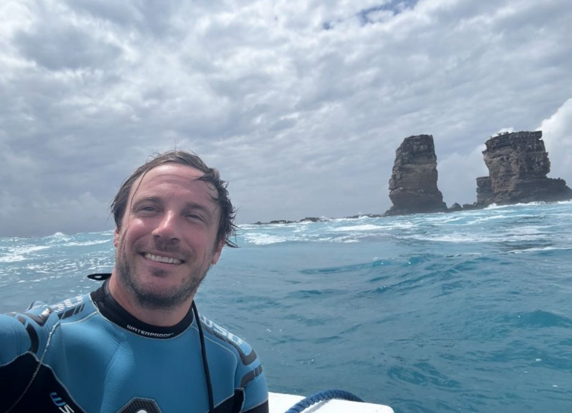 Founder of Blue Rides on a dive boat