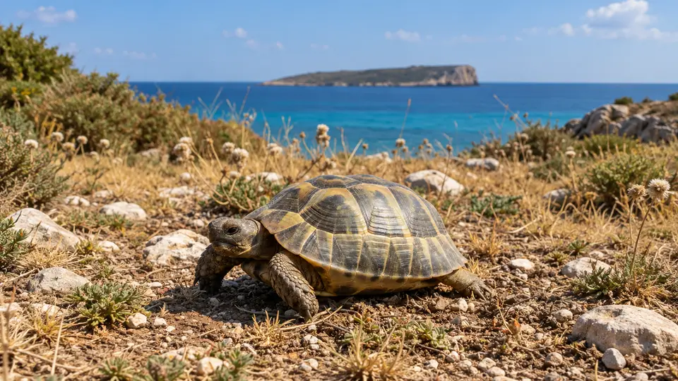 AI-generated illustration of Hermann's Tortoise