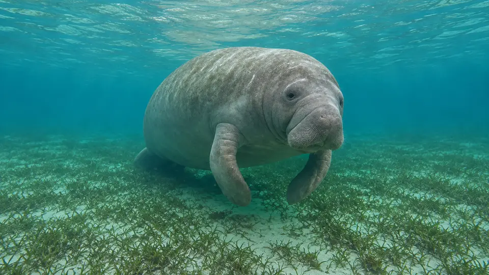 AI-generated illustration of West Indian Manatee