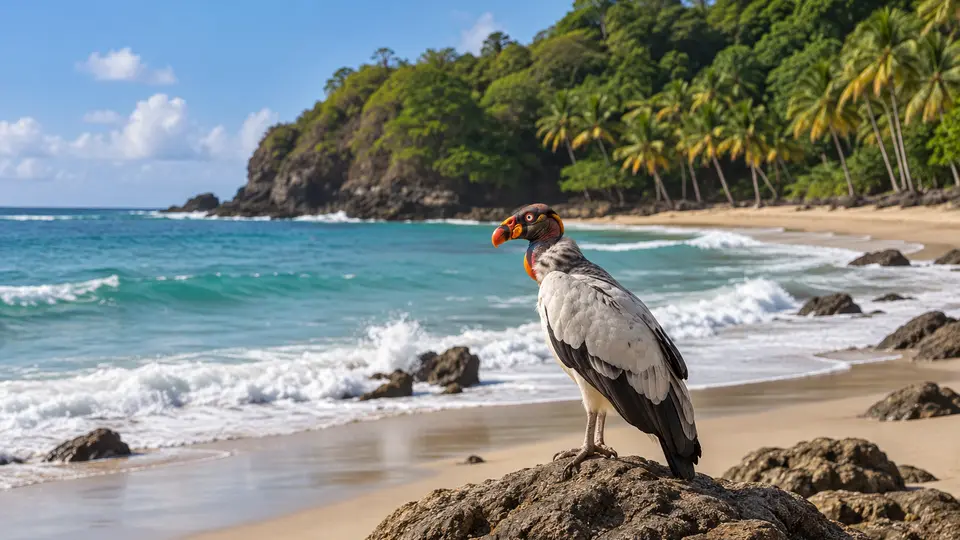 King Vulture in its natural habitat, AI illustration