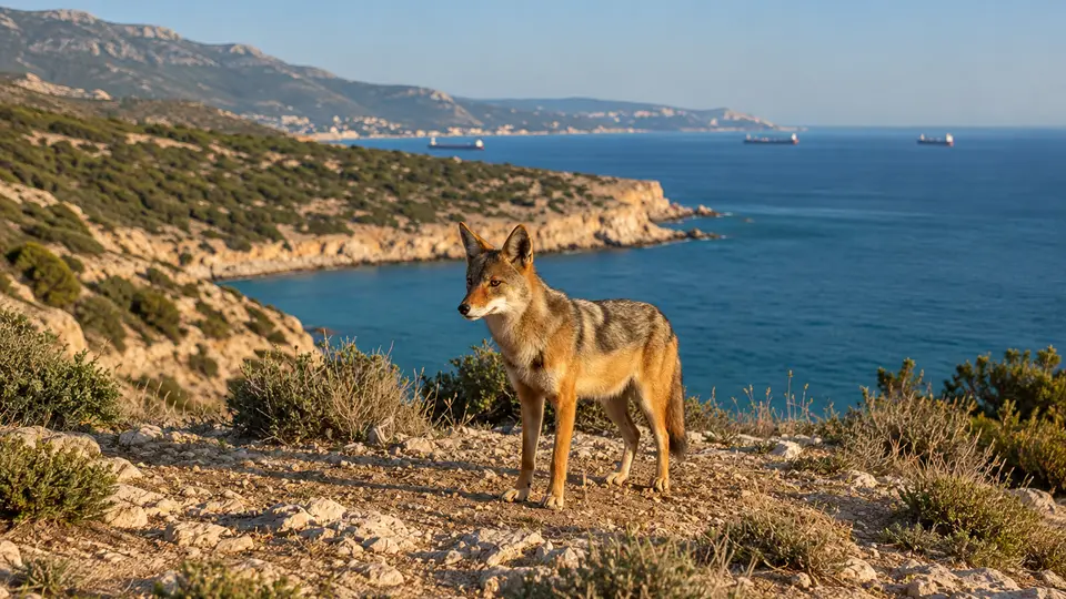 AI-generated illustration of European Jackal