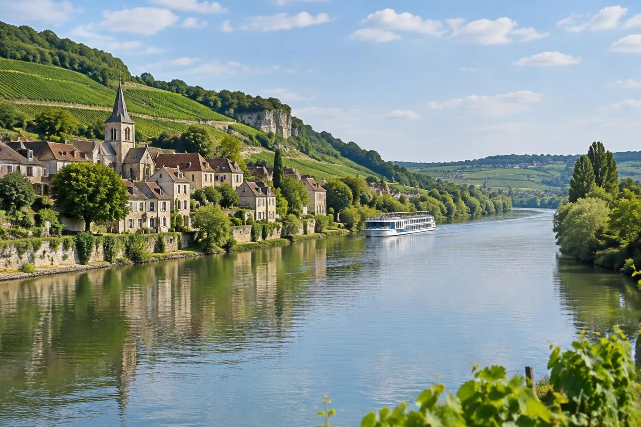 Saone river landscape