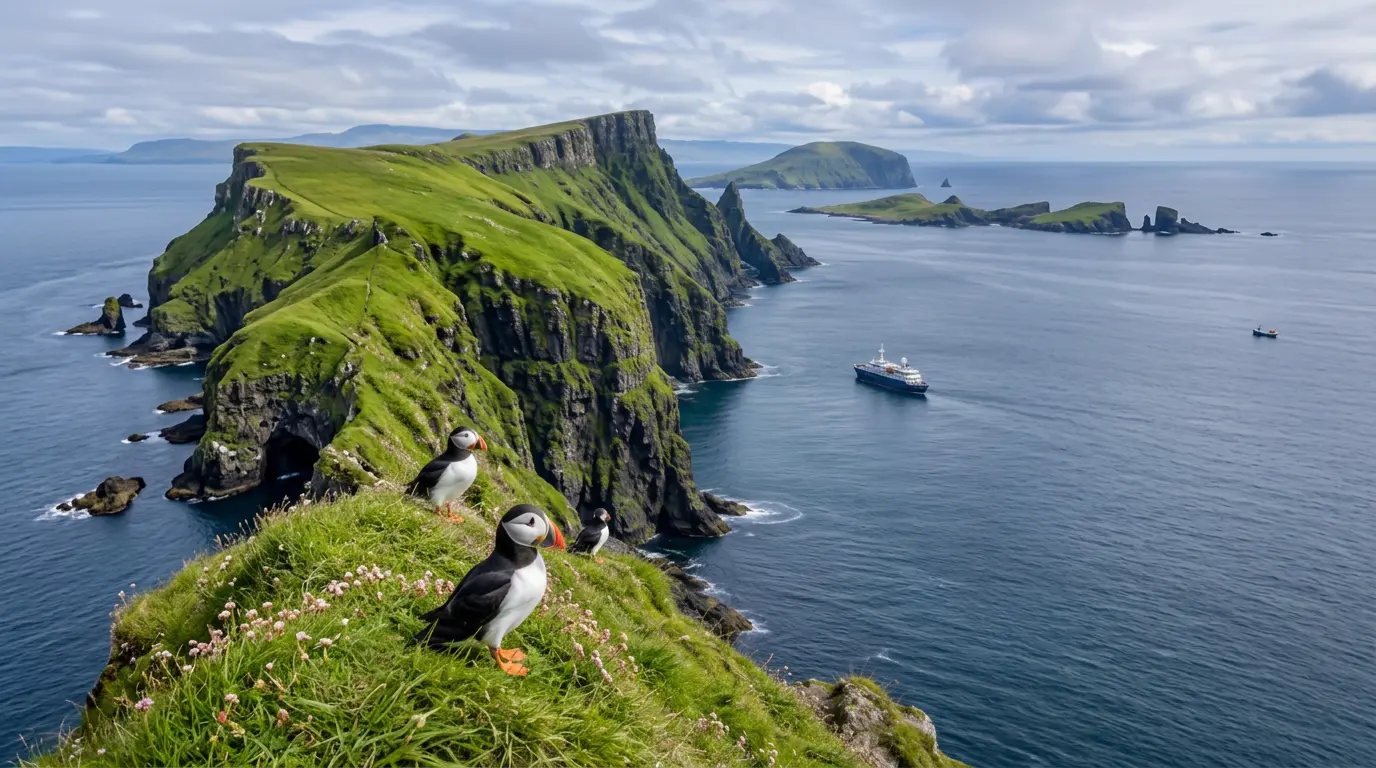Small-ship adventure cruise scenery in Scotland